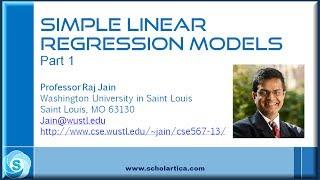 Simple Linear Regression Models: Part 1