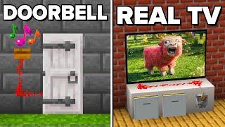 Minecraft: 5 USEFUL Redstone Build Hacks!