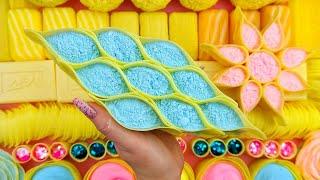 Relaxing ASMR Soap Art: Crushing Colorful Soap, Cutting cubes, and Creating with Glitter and Foam!