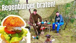 Burger braten im Regen - Der Regenburger!