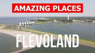 Travel to the province of Flevoland, Netherlands | Tourism, vacation, landscapes | Drone 4k video