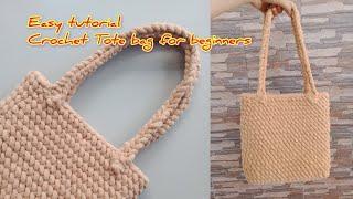 HOW TO CROCHET TOTE  BAG FROM CHENILLE YARN FOR BEGINNERS || EASY TUTORIAL