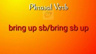 bring up sb/bring sb up Phrasal Verb Meaning with Explanation//Googul Dictionary//