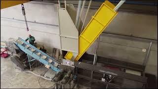 ISVE Tilter + Four-shaft shredder and granulator for PVC profiles