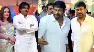 Chiranjeevi, Pawan Kalyan And Anna Lezhneva Visuals @ BIG C Owner Balu Chowdary Daughter Engagement