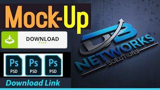 Download 3D Logo Mockup Photoshop PSD File | Free Download 3d realistic logo mock-up