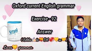 Oxford current English grammar , ch- subject verb agreement, exercise 92.