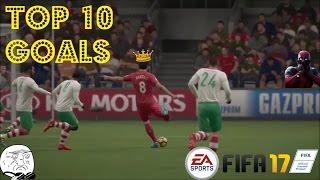 FIFA 17 | TOP 10 GOALS MONTAGE | FT. 40m FREE KICK