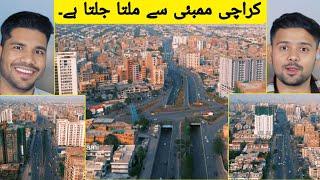 Indian's React On Karachi Skyline Montage Area Views.