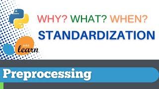 #3: Scikit-learn 1: Preprocessing 1: What is standardization and how to use it?