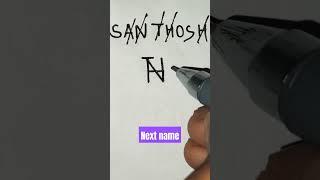 # SANTHOSH name logo # Design # Next name #shorts #viral # By Rajbir