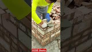 How to use plummet in a masonry brick construction walls #learning #brickwork #innovation #viral