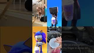 Everyone stuck wtih Sonic  #sonic  #funnyshorts #fingertrap