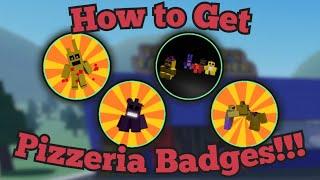 [UPDATED] How to Get 4 Pizzeria Badges!!! | Fredbear's Springlock suits | Roblox