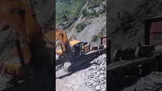 Excavator unloading error