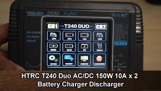 HTRC T240 Duo ACDC 150W 10A x 2 Color Touch Screen Battery Charger Discharger