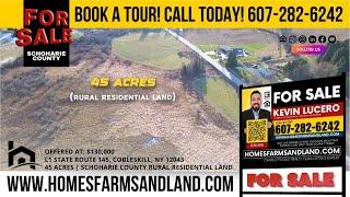 Explore Vast 45-Acre Land For Sale in Cobleskill, NY: Perfect Blend of Rural Charm & Accessibility