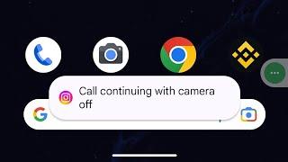 Fix instagram call continuing with camera off problem | Instagram video call minimize problem