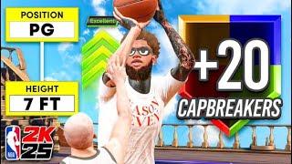 7 FOOT POINT GUARD BUILD with 20 CAP-BREAKERS is GAME-BREAKING on NBA 2K25