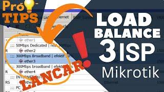 Cara setting loadbalance mikrotik 3 ISP Beda Bandwidth biar lancar