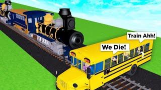 ROBLOX TRAIN CRASHES INTO A SCHOOL BUS FULL OF KIDS