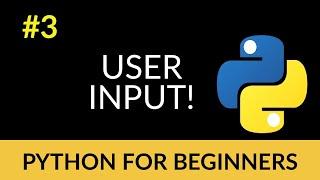 Python Beginner Tutorial #3 - User Input!