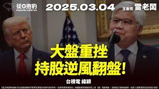 【不要等均線站回！大盤大跌持股收紅，雷老闆佈局邏輯公開，強勢股這樣挑！】20250304 雷老闆《從0抱豹》EP279｜台積電 緯穎