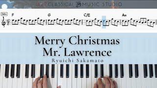 Merry Christmas Mr Lawrence - Ryuichi Sakamato | Piano Tutorial (EASY) | WITH Music Sheet | JCMS