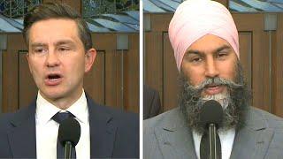 Poilievre calls Singh a 'liar' and a 'fake' over support for Liberals