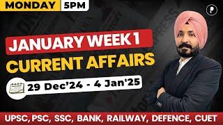 Weekly Current Affairs 2025 | January 2025 Week 1 | Parcham Classes Current Affairs #parchamclasses