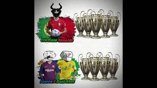 RONALDO VS SUAREZ X DANI ALVES #football #trophy #shorts