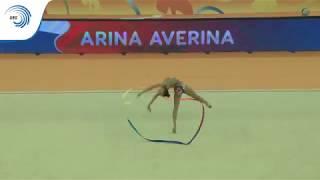 Arina AVERINA (RUS) - 2018 Rhythmic Europeans, all around final ribbon