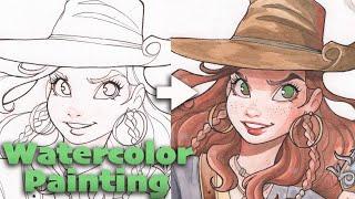 Watercolor Painting a Pirate!