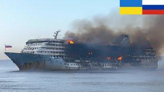 2 MINUTES AGO! Russian Cruise Ship Full of North Korea Shells SUNK by Ukrainian F-16 Guided Missiles