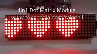 Testing Module 4in1 Dot Matrix 32 8px MAX7219 Rajacell