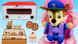 Paw Patrol Chase Takes Road Trip to Play Doh Bakery!