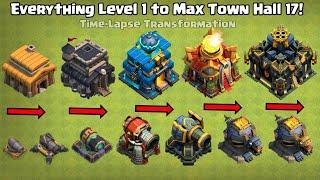 Level 1 to Town Hall 17 | All Building New Updates - Clash of Clans