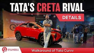 2024 Tata Curvv Diesel / Petrol Coupe SUV Showcased || Creta Rival With Segment First Features