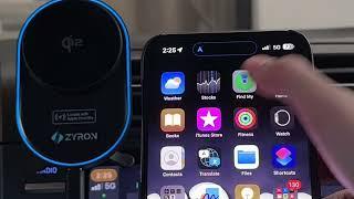 Zyron 15W Qi2 MagSafe Wireless Car Charger with Apple Find My | Unboxing and Demo