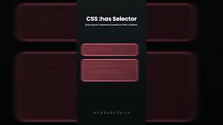 CSS : has Selector Subscribe for more tips and tricks.  #css