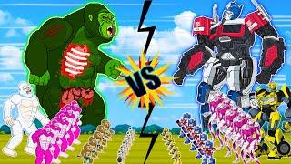 FUNNY TRANSFORMERS ANIMATION: King Kong Vs Optimus Prime, Bumblebee - Beast wars