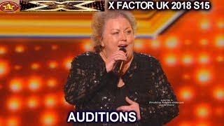 Jacqueline Faye 53 Farm Girl  “You're My World” STANDING OVATION AUDITIONS week 1 X Factor UK 2018