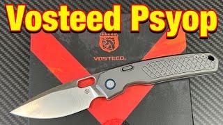 Vosteed + Tuff Knives Psyop !  Top liner lock with Elmax !