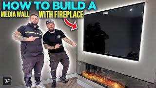 How To Build A Media Wall With Fireplace