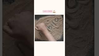 # Soil art #Name writing in soil #nabila name #  Soil  name writing #easy art #subscribe
