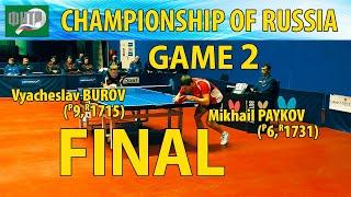 BUROV - PAYKOV ЧЕМПИОНАТ РОССИИ-2020 #tabletennis #настольныйтеннис