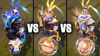 Pulsefire Thresh vs Prestige Pulsefire Thresh Skins Comparison (League of Legends)