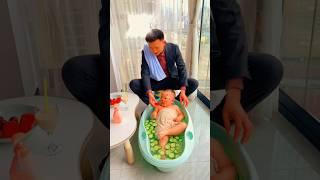 A Baby is having Luxury Shower#cute#baby#showerroutine#luxurylifestyle#short#viral#trending #shorts