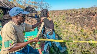 This is the scariest Sht  we ever did! Abseil Zambia in Livingstone, Zambia