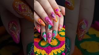 special nail art design for Holi 2025 #holi #nailtechnician #youtubeshorts